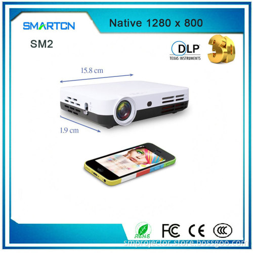 Popular Outdoor 3500 lumens pocket projector Automatic Keystone Correction 3D Mini Projector With glass Touch Panel